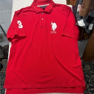 U.S. Polo Assn. Men's Red Polo Shirt with Embroidered Logo, size XL